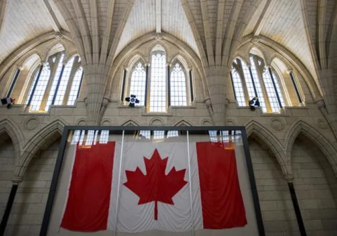 Le drapeau canadien. KEYSTONE - JUSTIN TANG