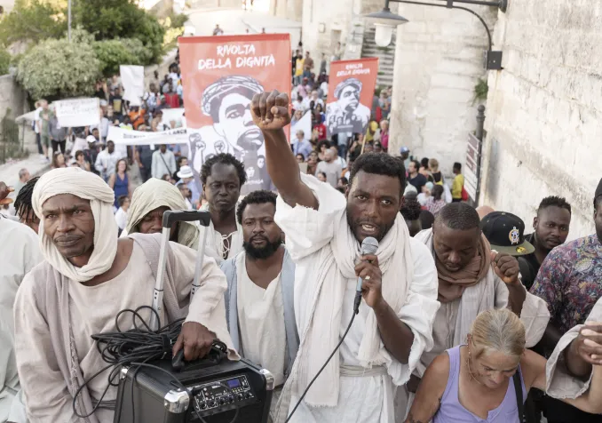 Une scène du film Le Nouvel Evangile de Milo Rau. ©Fruitmarket/Langfilm/IIPM/Photo by Armin Smailovic