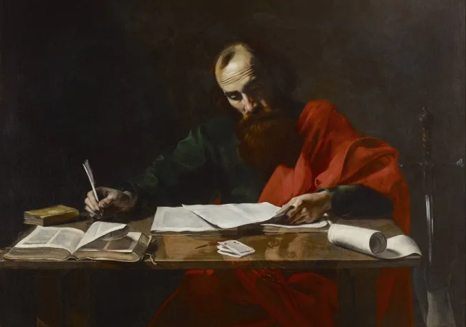 Paul de Tarse peint par Valentin de Boulogne Wikimedia commons