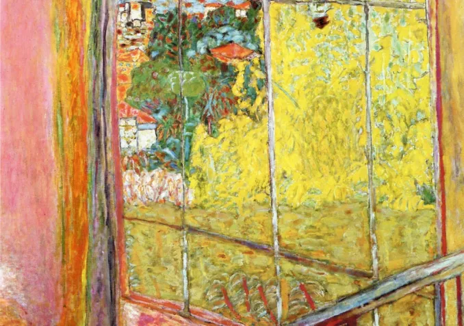 Pierre Bonnard, Fenêtre ouverte sur la Seine à Vernon, vers 1911. Huile sur toile. Collection du Musée des beaux-arts de Nice. © Ville de Nice / Photo: Muriel Anssens