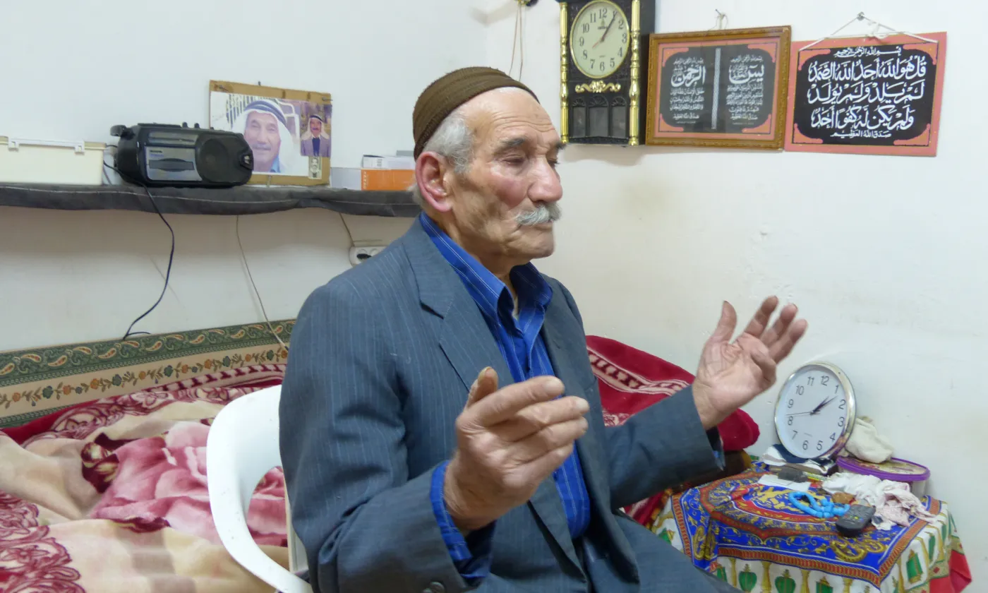 Mohammed Ali Hamdan Ali est la mémoire vivante du camp palestinien de Deheisheh ©Aline Jaccottet