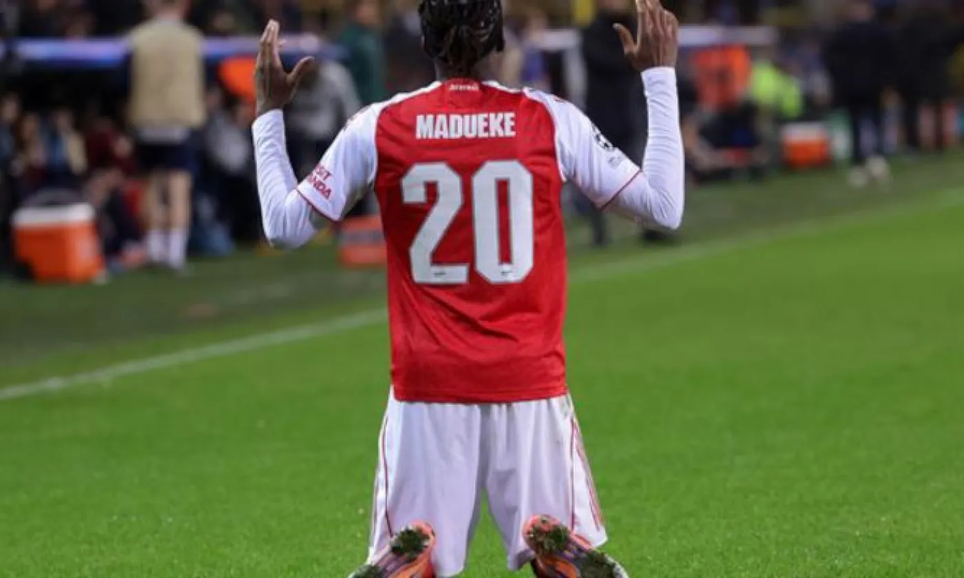 KEYSTONE / EPA - OLIVIER MATTHYS Le joueur d'Arsenal Noni Madueke.