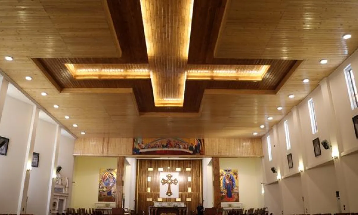 L'église catholique chaldéenne Saint-Joseph à Bagdad, en Irak, le 1er mars 2021. KEYSTONE - AHMED JALIL