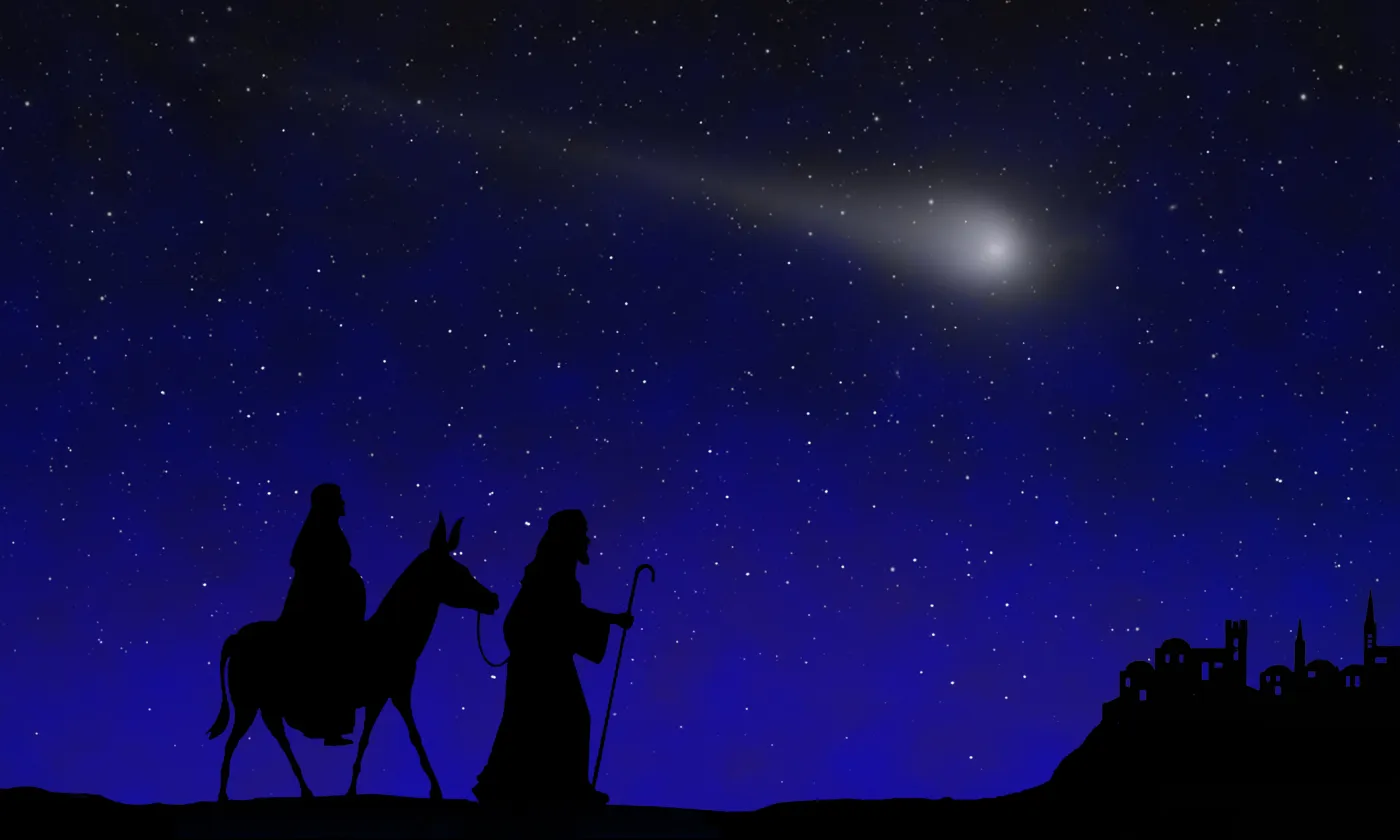 Joseph et Marie au soir de la naissance de Jésus. IStock