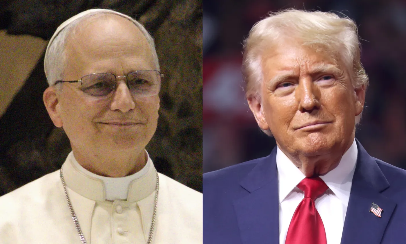 Le Pape Léon XIV et Donald Trump CC BY-SA 4.0 Edgar Beltran et Gage Skidmore